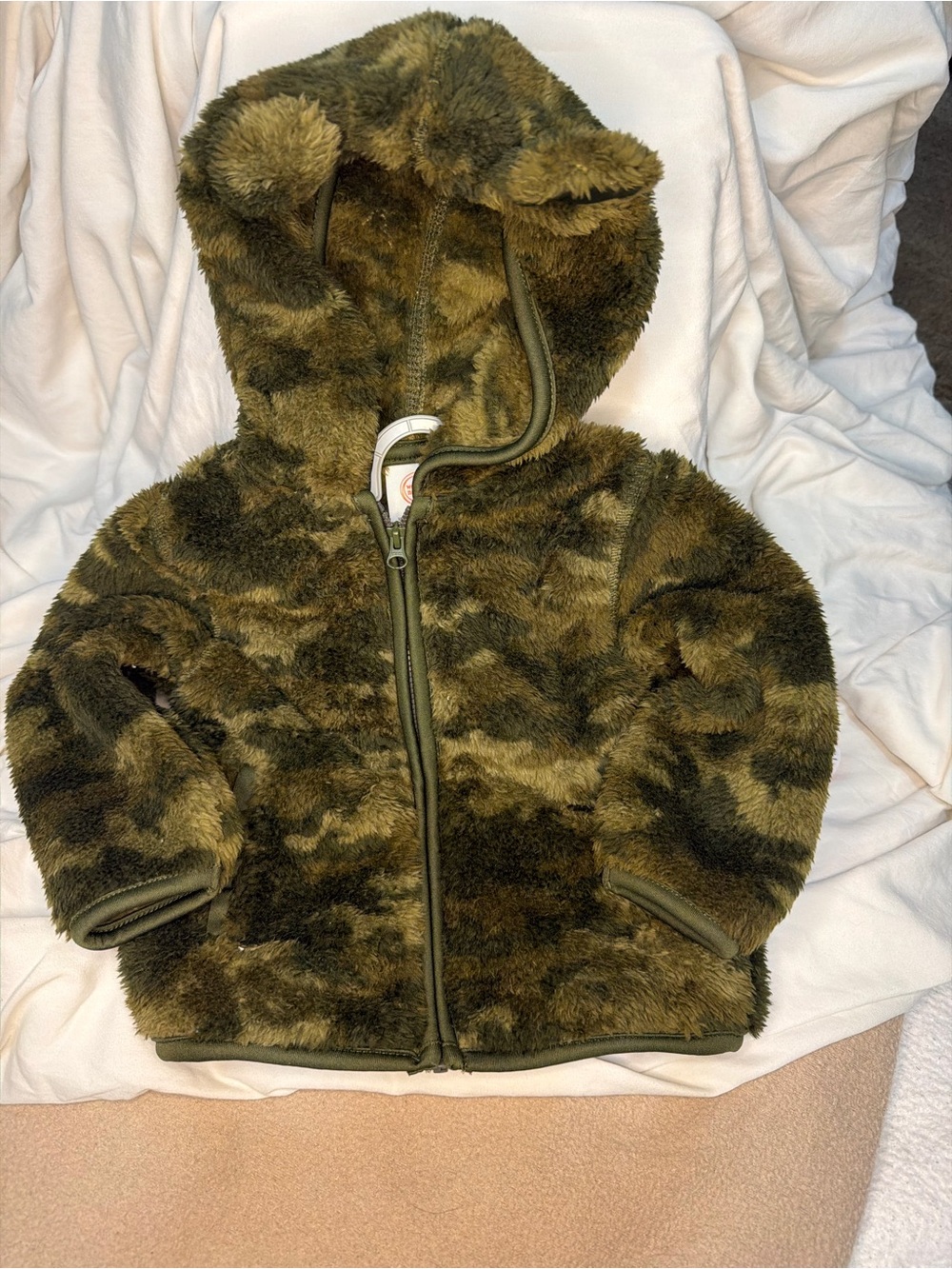 wonder nation Olive Green Fleece Baby Jacket